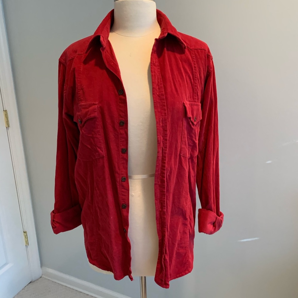 Burberry Red cord button down